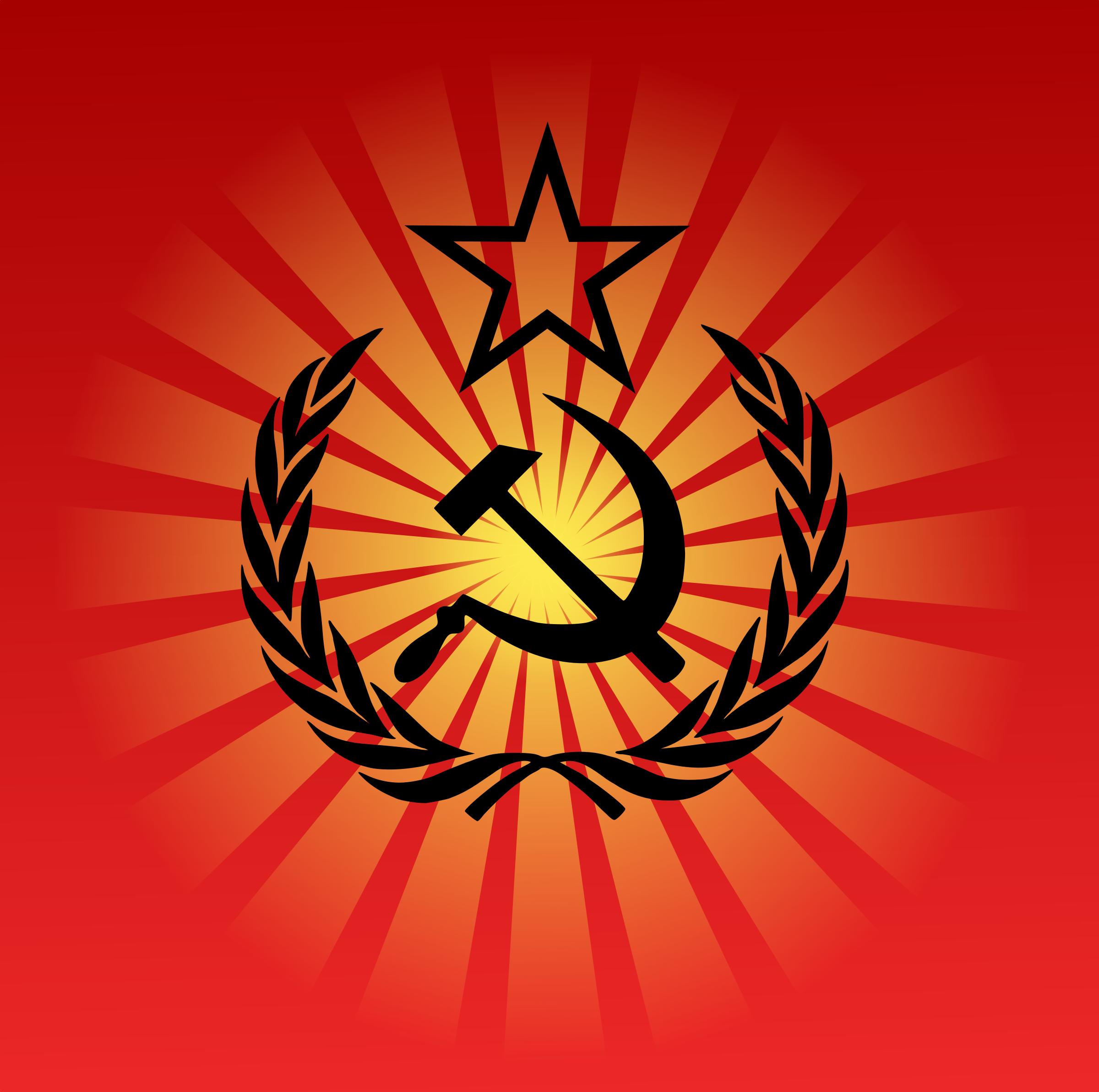 hammer and sickle in the sunset PNG icons