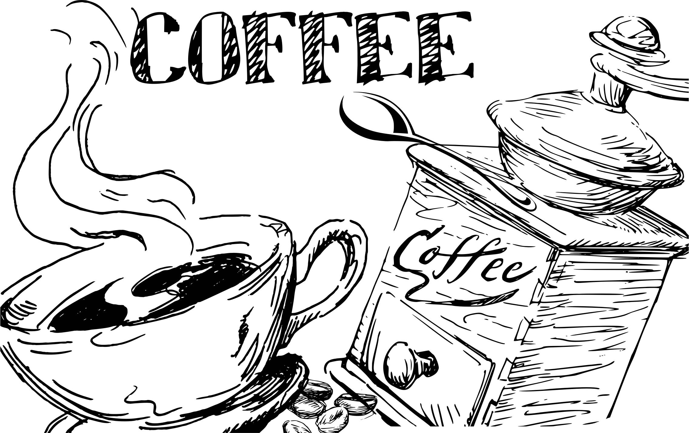 Hand Drawn Coffee Line Art PNG icons