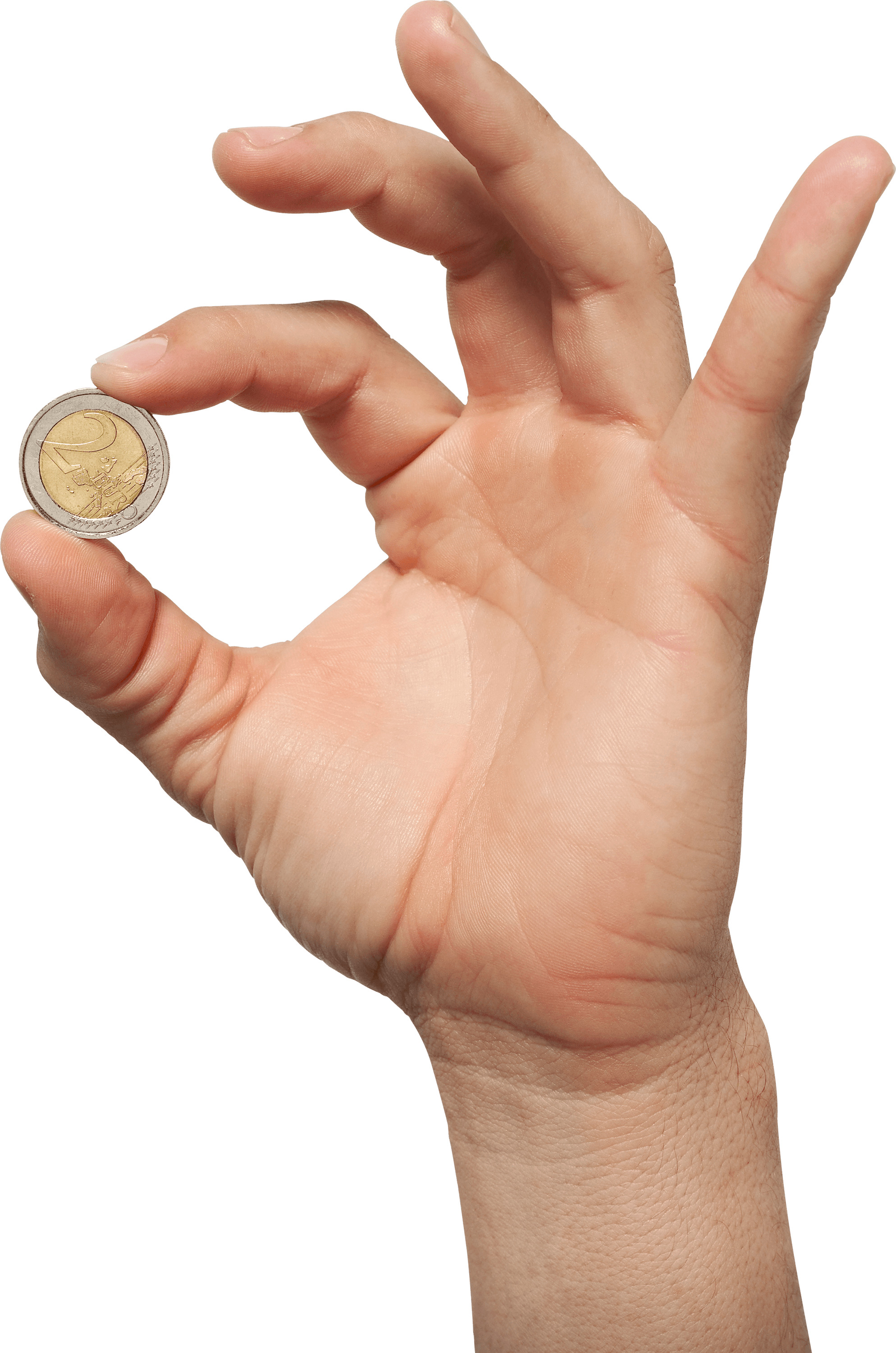 Hand Holding Euro Coin png icons