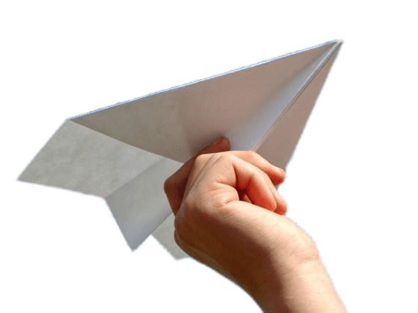 Hand Holding Paper Plane png