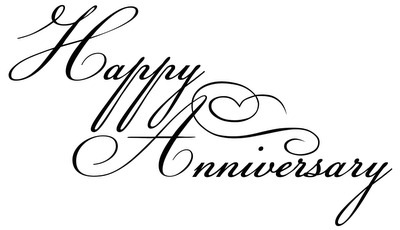 Happy Anniversary Black Writing png icons
