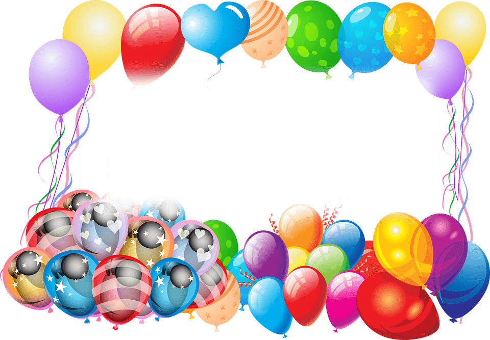 Happy Birthday Frame With Balloons png icons