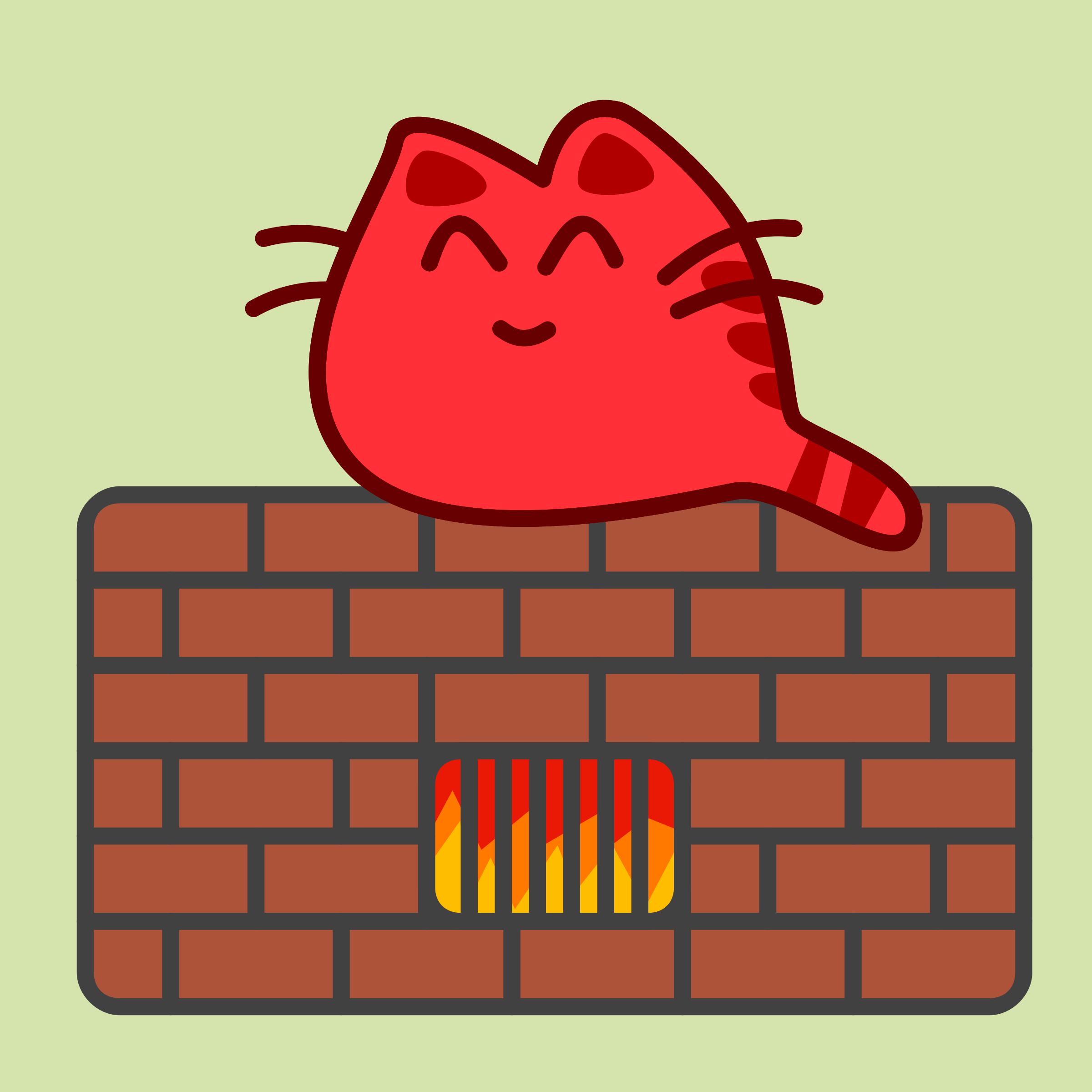 Happy Cat on Warm Oven png