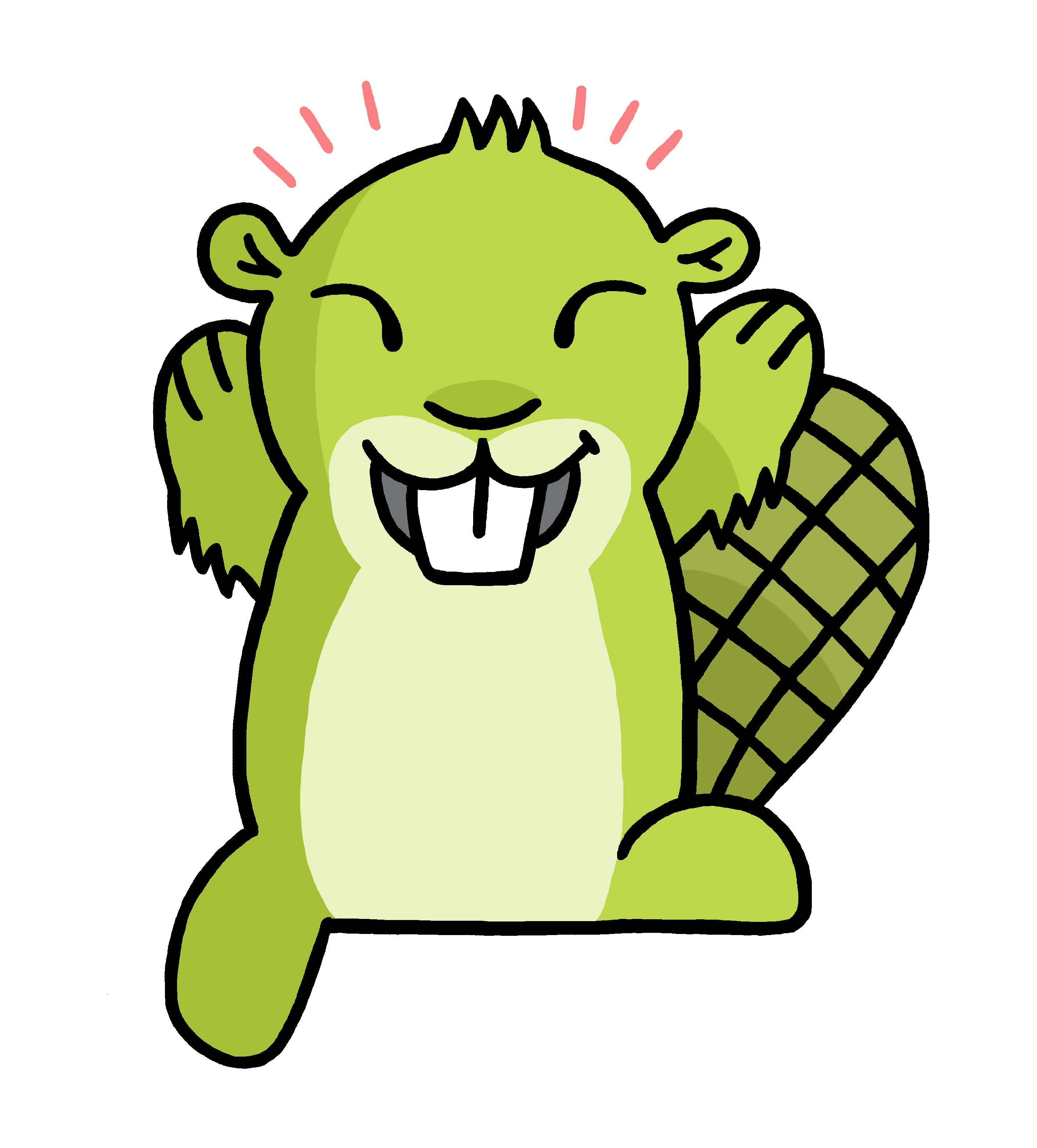Happy Green Beaver icons