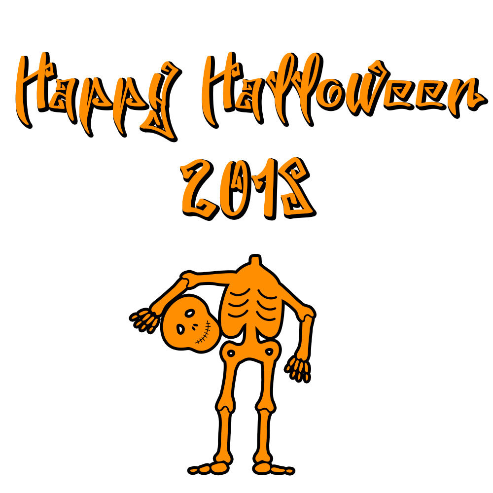 Happy Halloween 2018 Scary Font Skeleton png