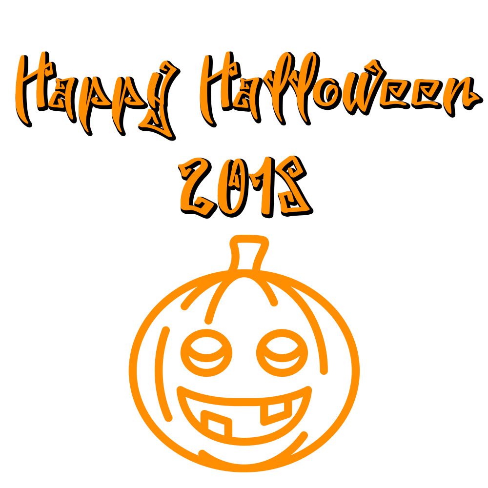 Happy Halloween 2018 Scary Font Smiling Pumpkin icons