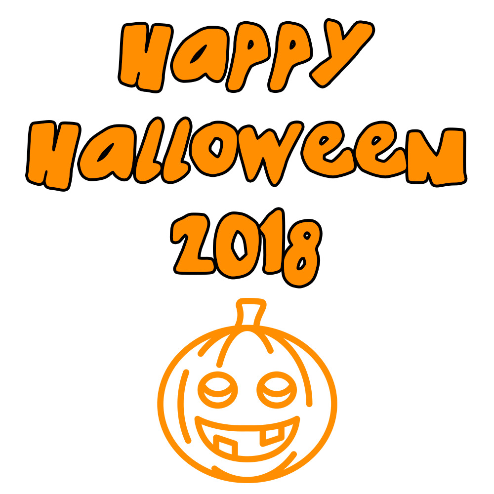 Happy Halloween 2018 Smiling Pumpkin png
