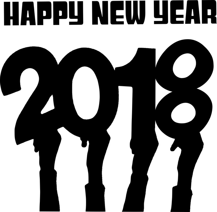 Happy New Year 2018 Hands icons