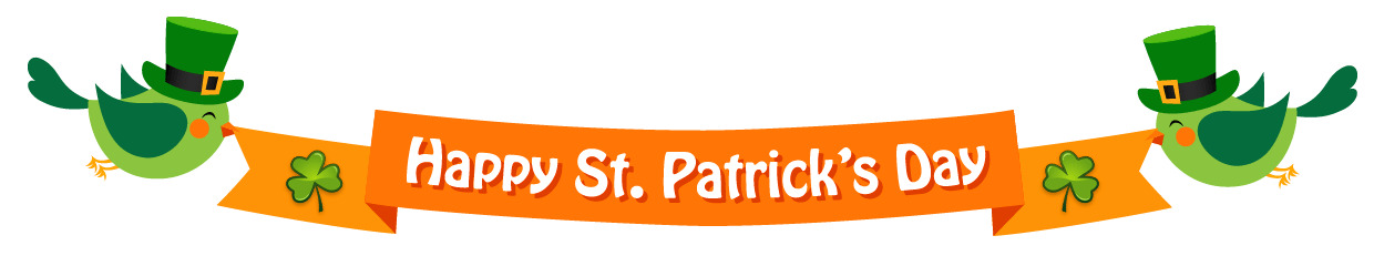 Happy St Patrick's Day 2 Birds PNG icons