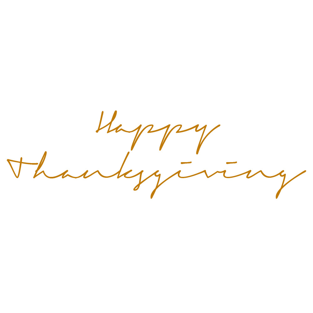 Happy Thanksgiving Signature Text PNG icons