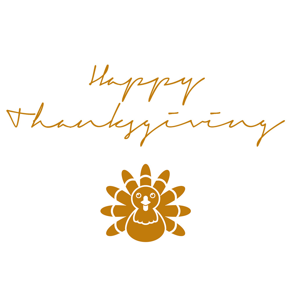 Happy Thanksgiving Signature Turkey Icon png