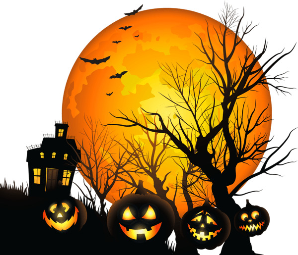 Haunted House Pumpkins Halloween icons