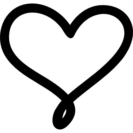 Heart Outline Love Black icons