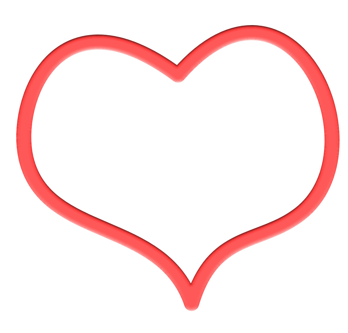 Heart Outline Red Drawing icons
