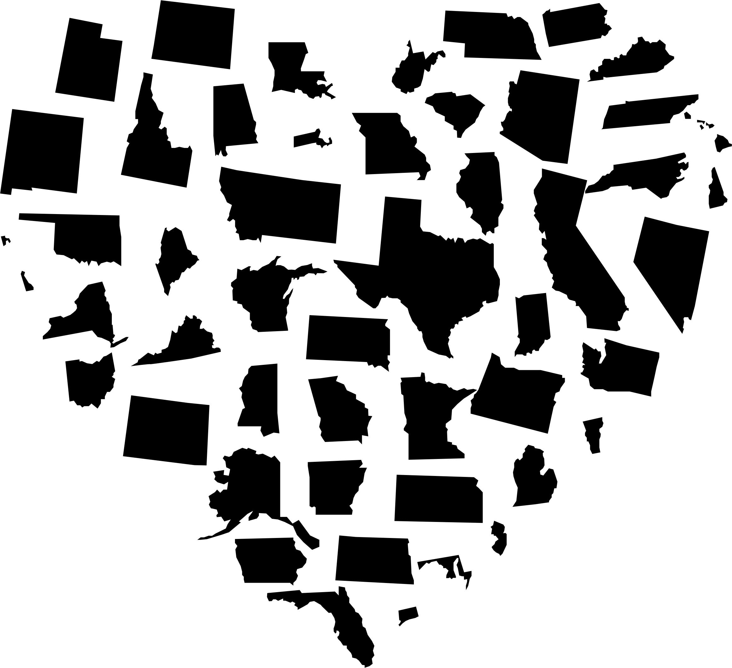 Heart United States Black png
