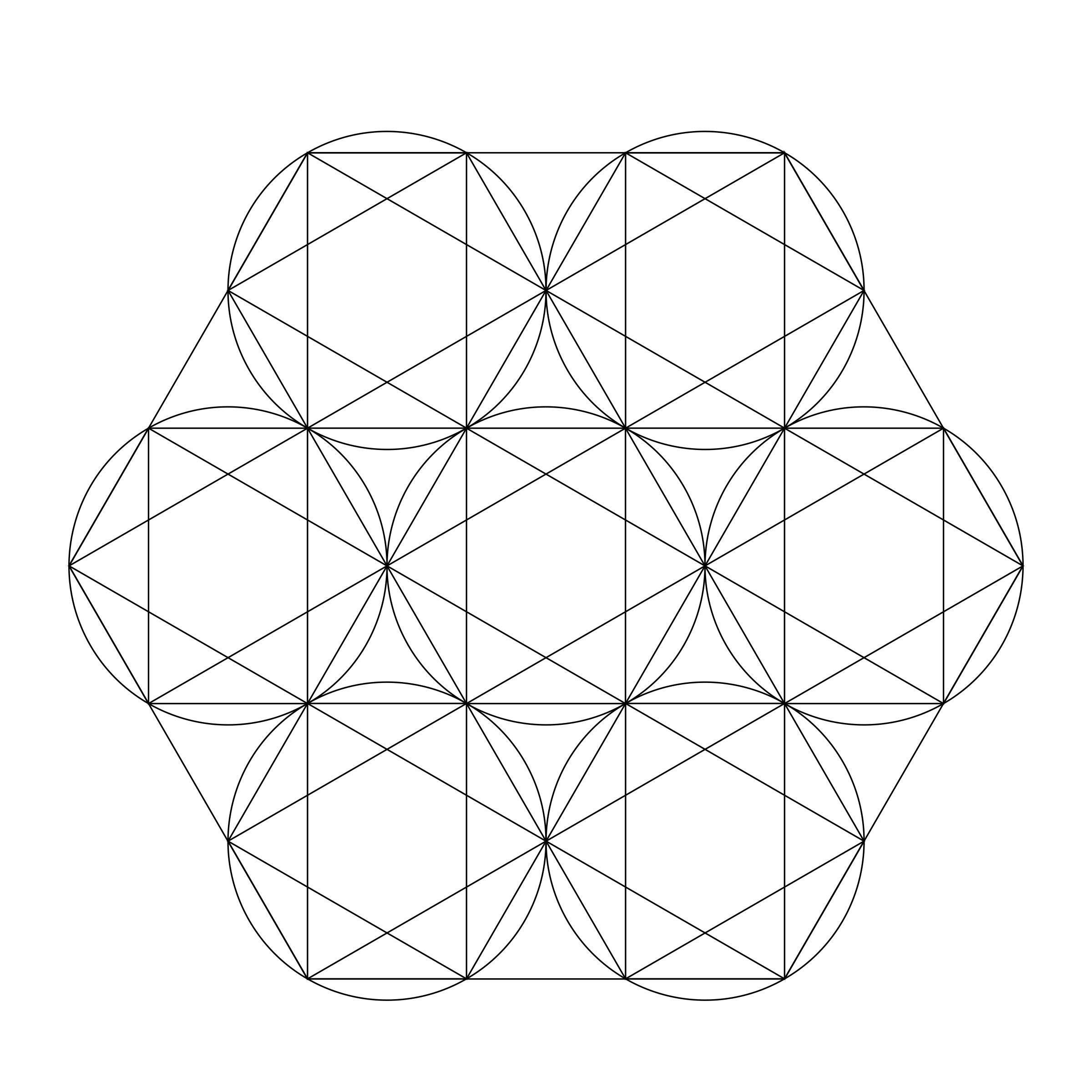 hexagrams in circles png