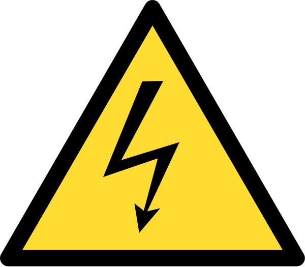 High Voltage Warning Sign icons