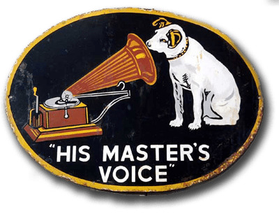 His Master's Voice Vintage Sign icons