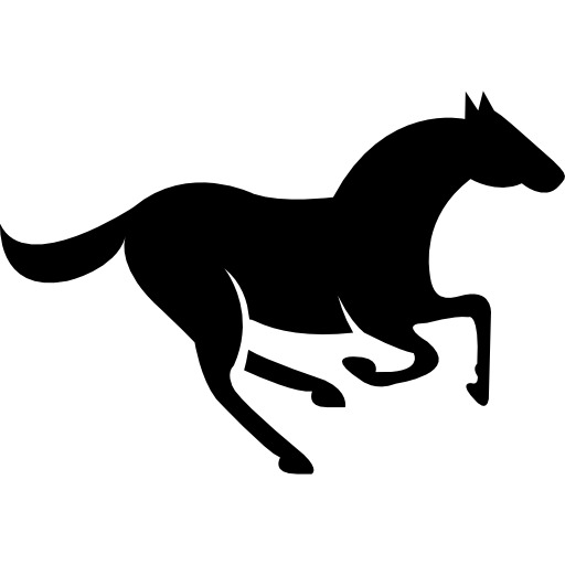 Horse Running Silhouette icons