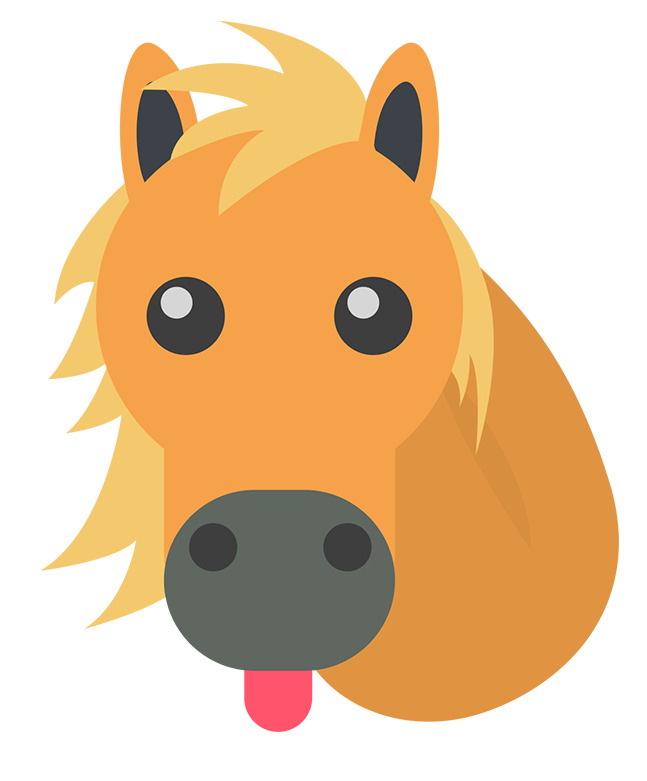 Horse Showing His Tongue Emoji icons