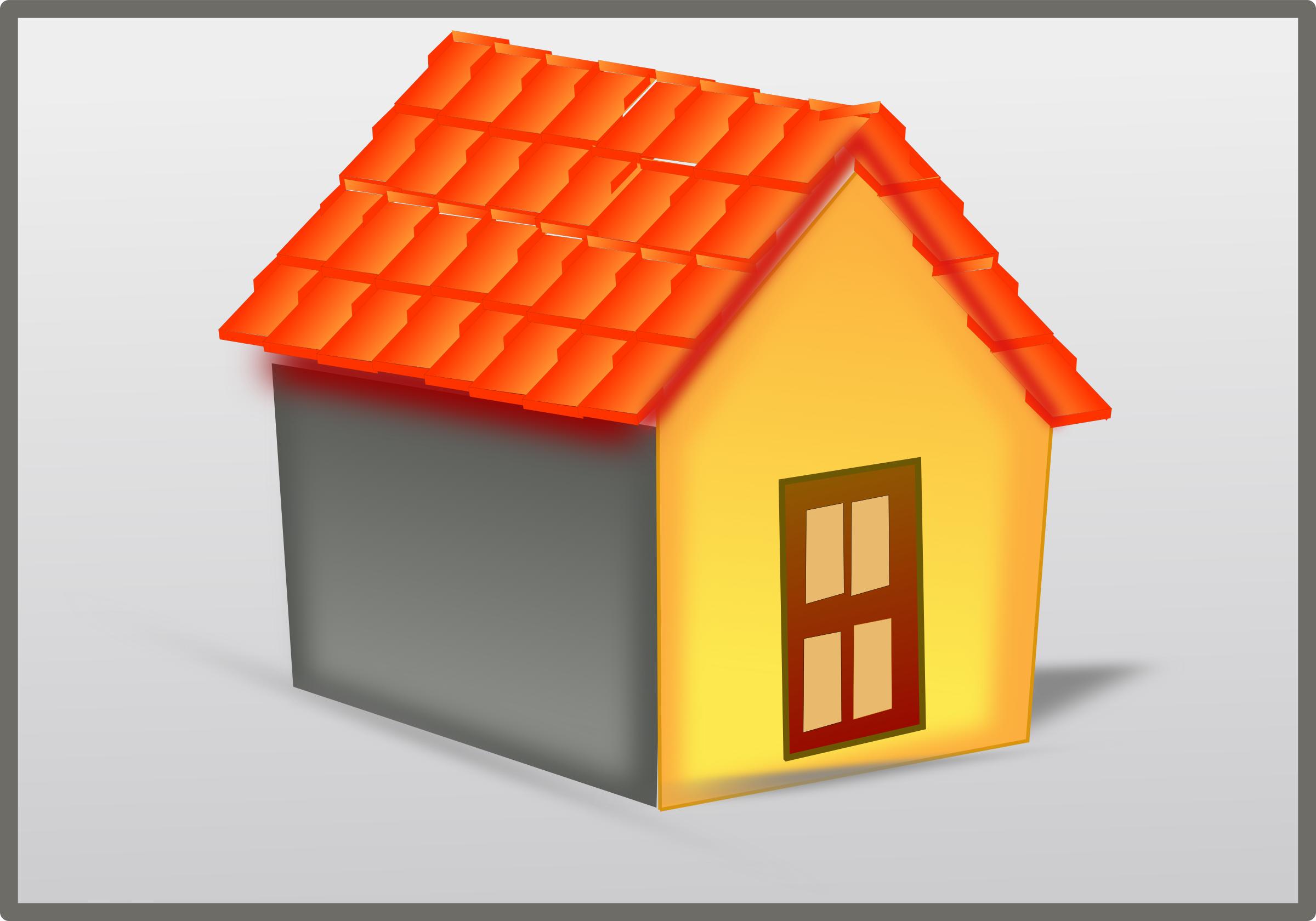 House tiled roof icons