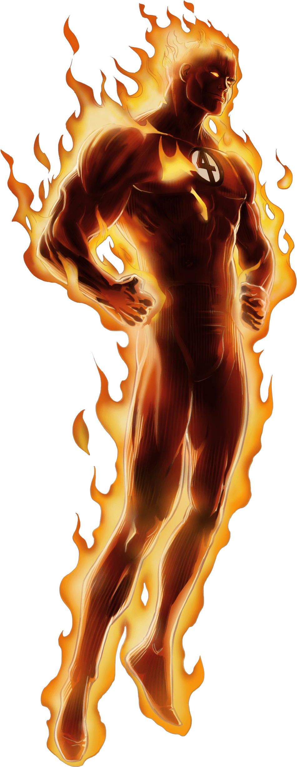 Human Torch Standing PNG icons