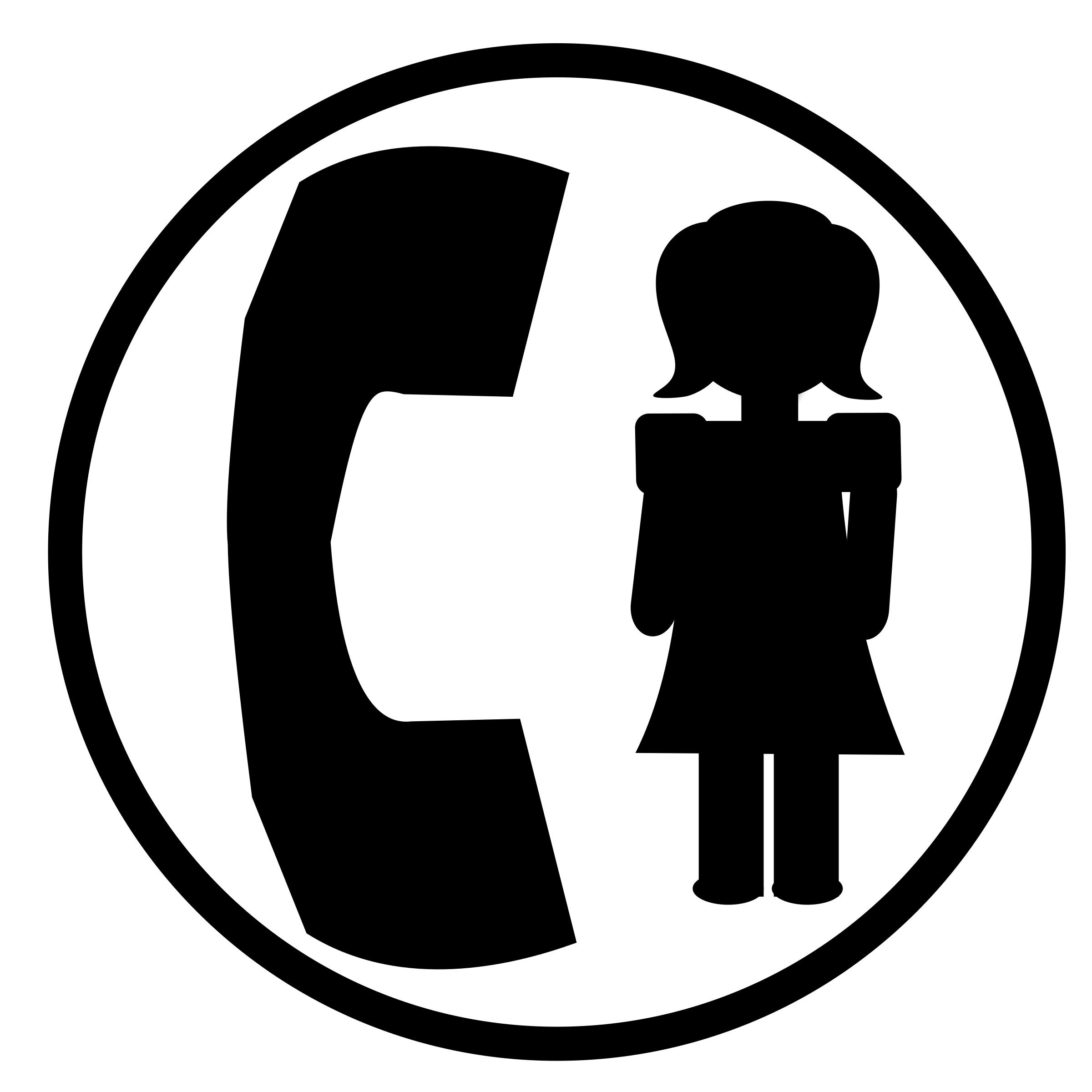 Icon - Circle Woman - telephone png