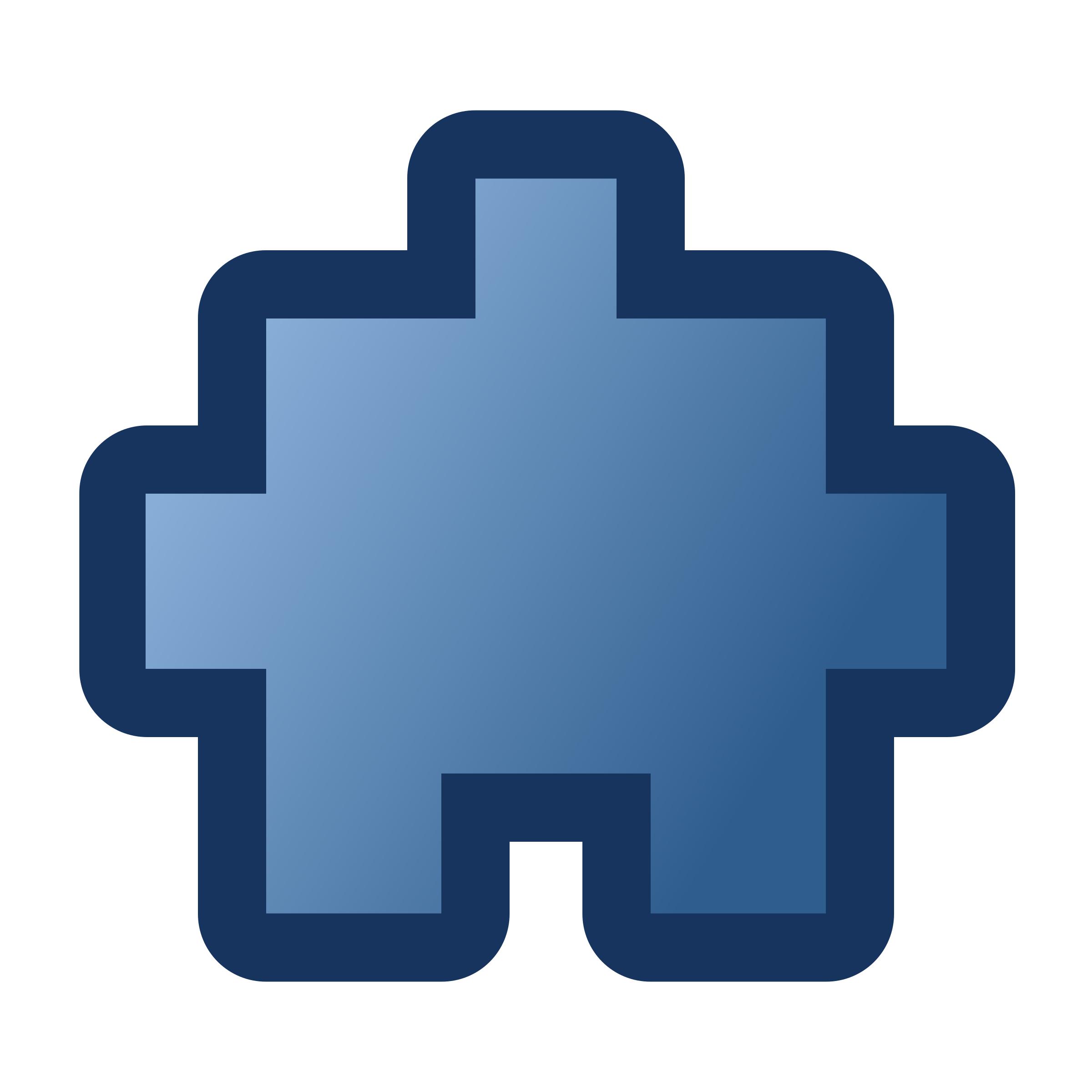 Puzzle blue icons
