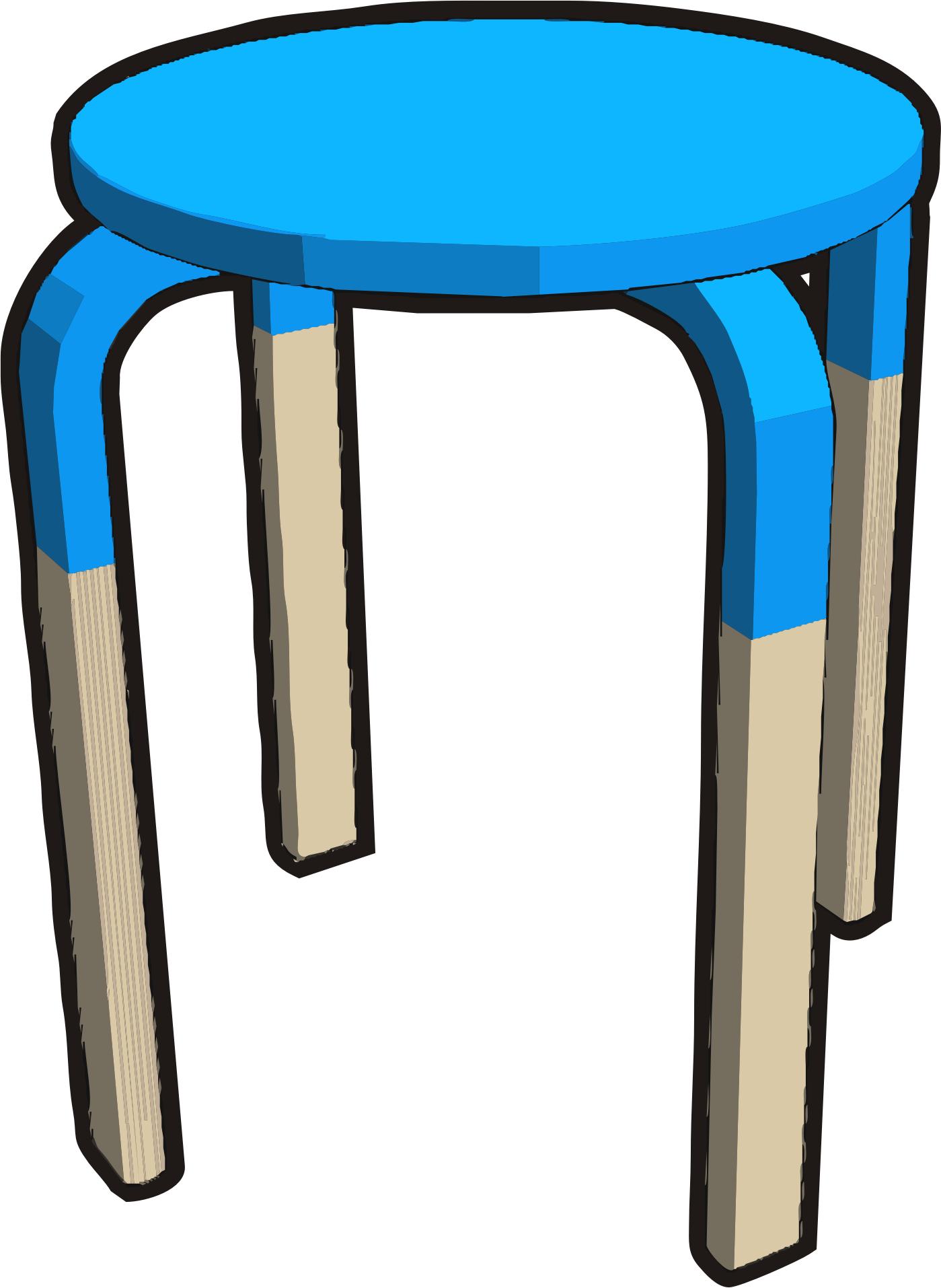 Ikea stuff - Frosta stool, half cyan png