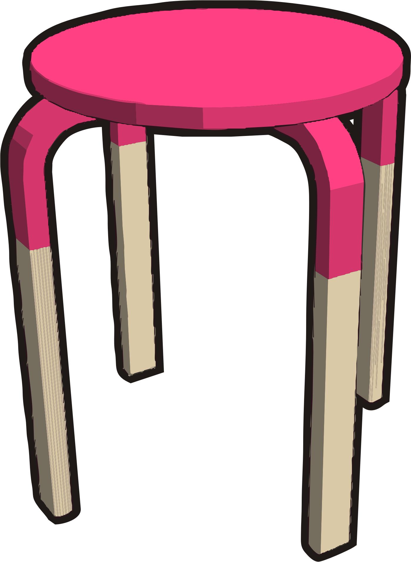 Ikea stuff - Frosta stool, half magenta png