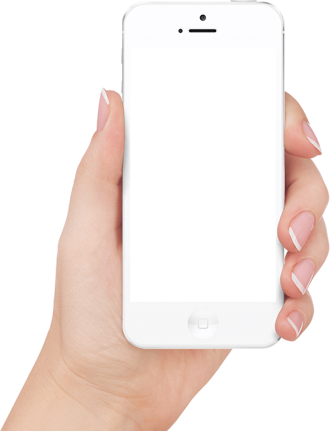 In Hand White Iphone png