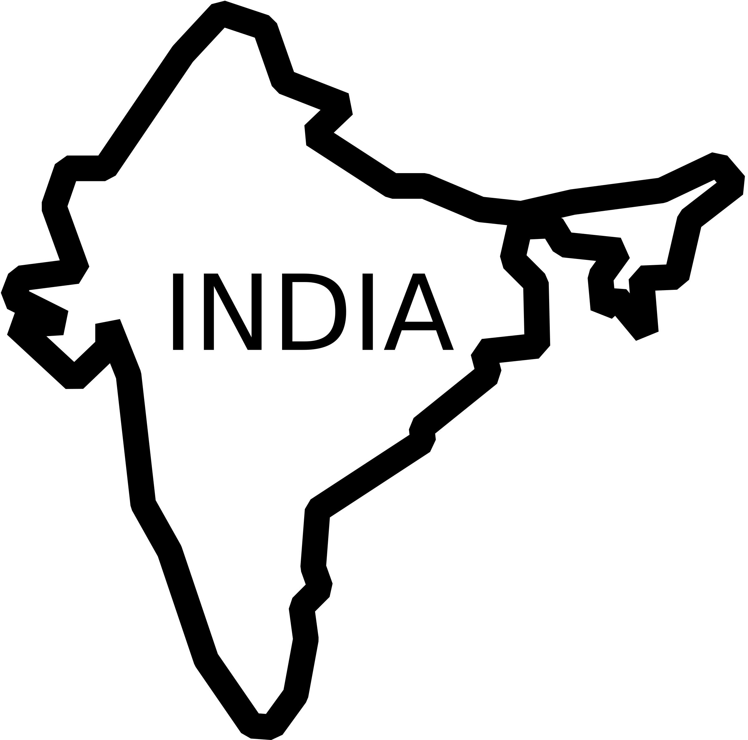 India shape png