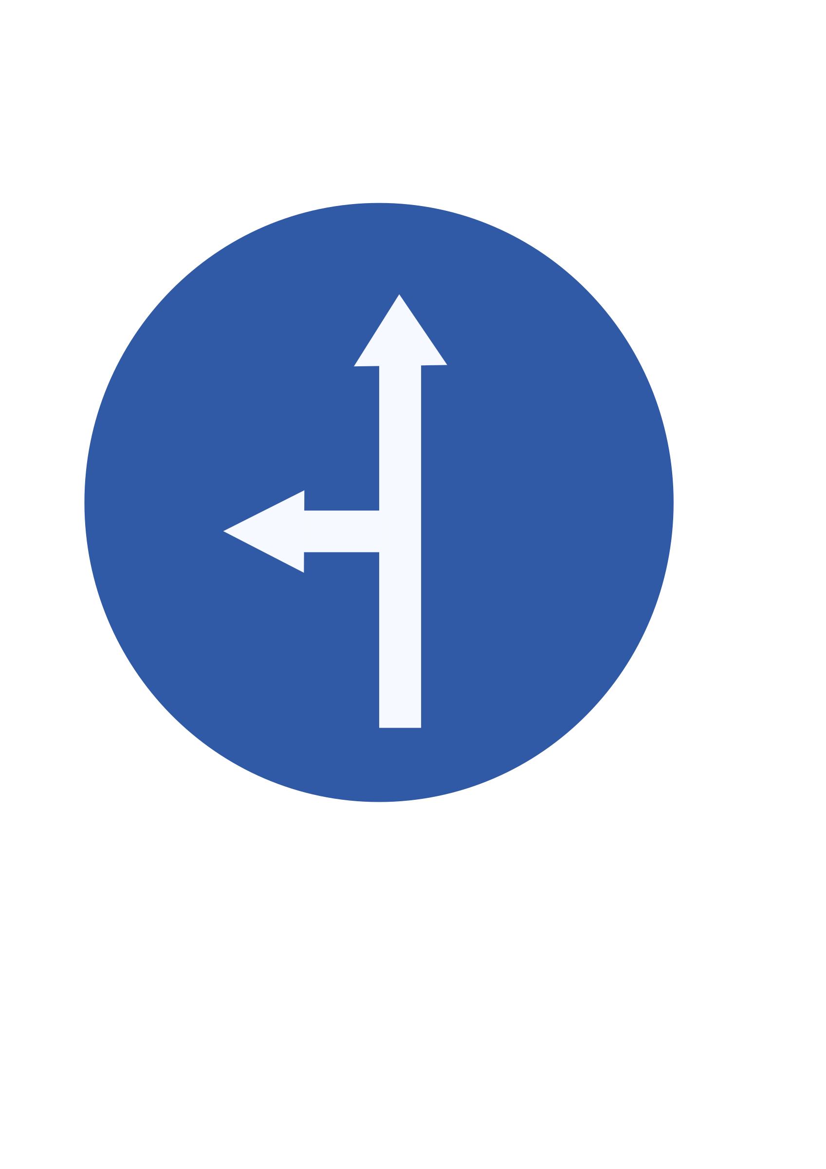 Indian road sign - Ahead or turn left PNG icons