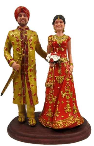 Indian Wedding Cake Topper Figurines icons