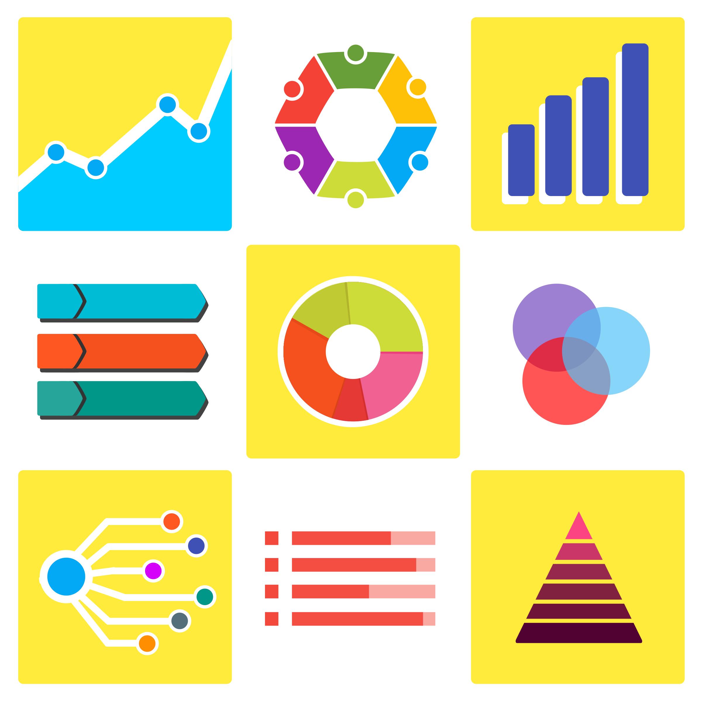 Infographic and Statistic Vector Pack icons