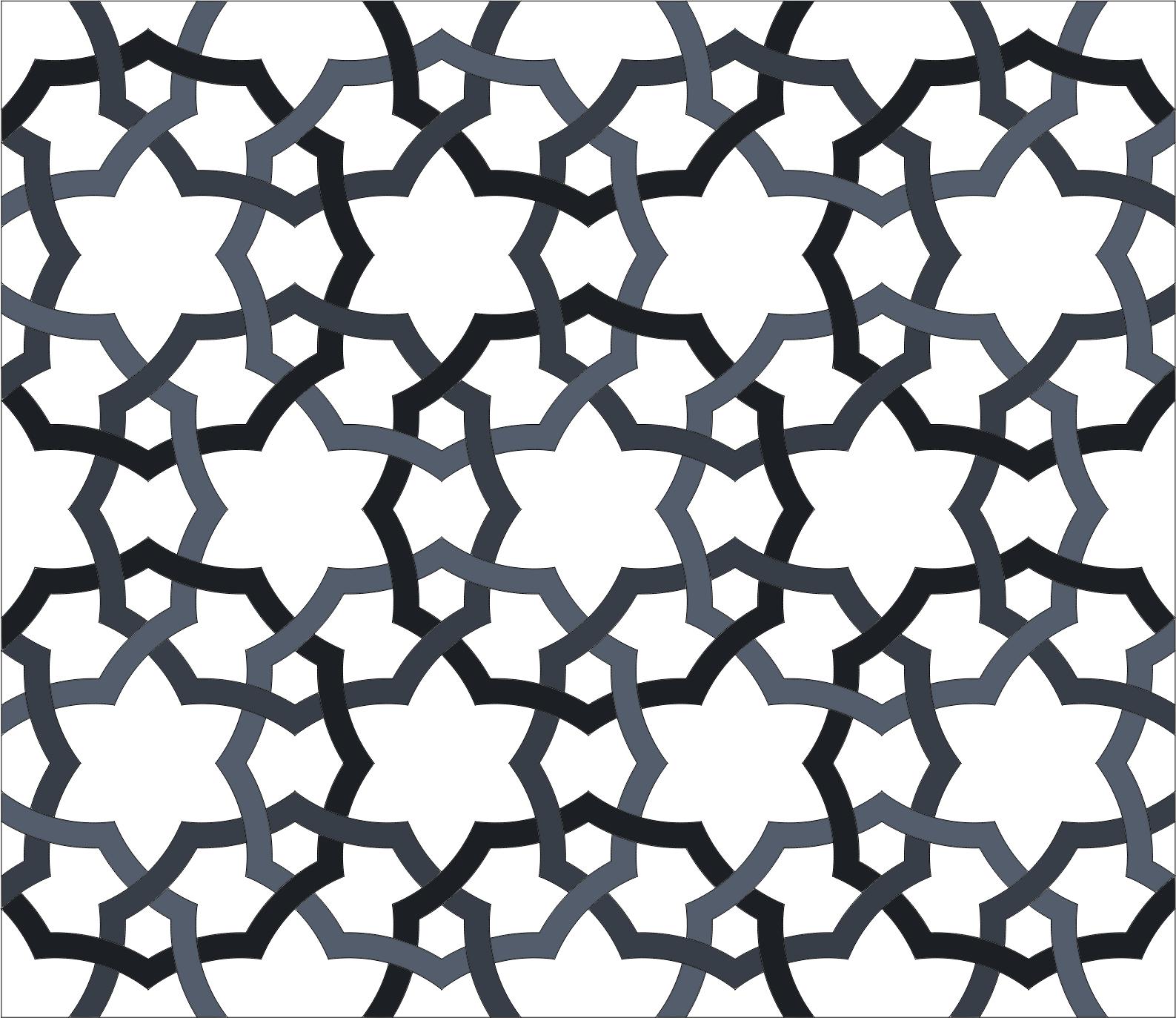 Interlaced oriental repeating pattern png