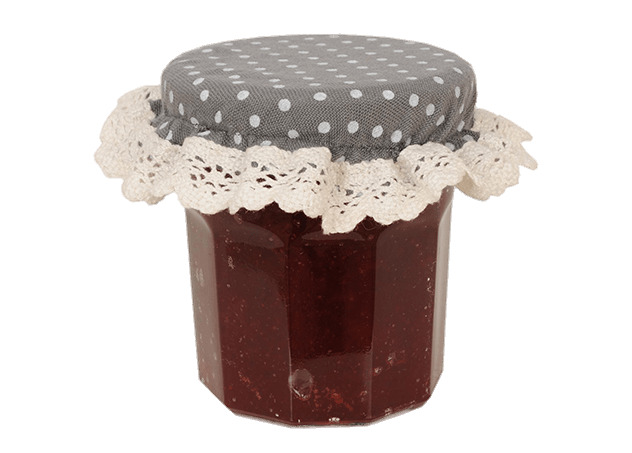 Jam Jar With Grey Polka Dot Cover PNG icons