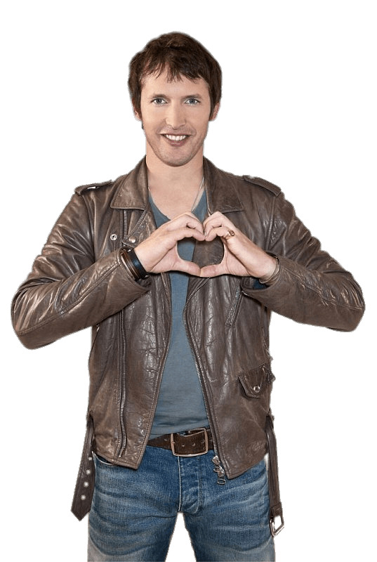 James Blunt Showing Heart icons