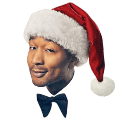 John Legend Wearing Christmas Hat png icons