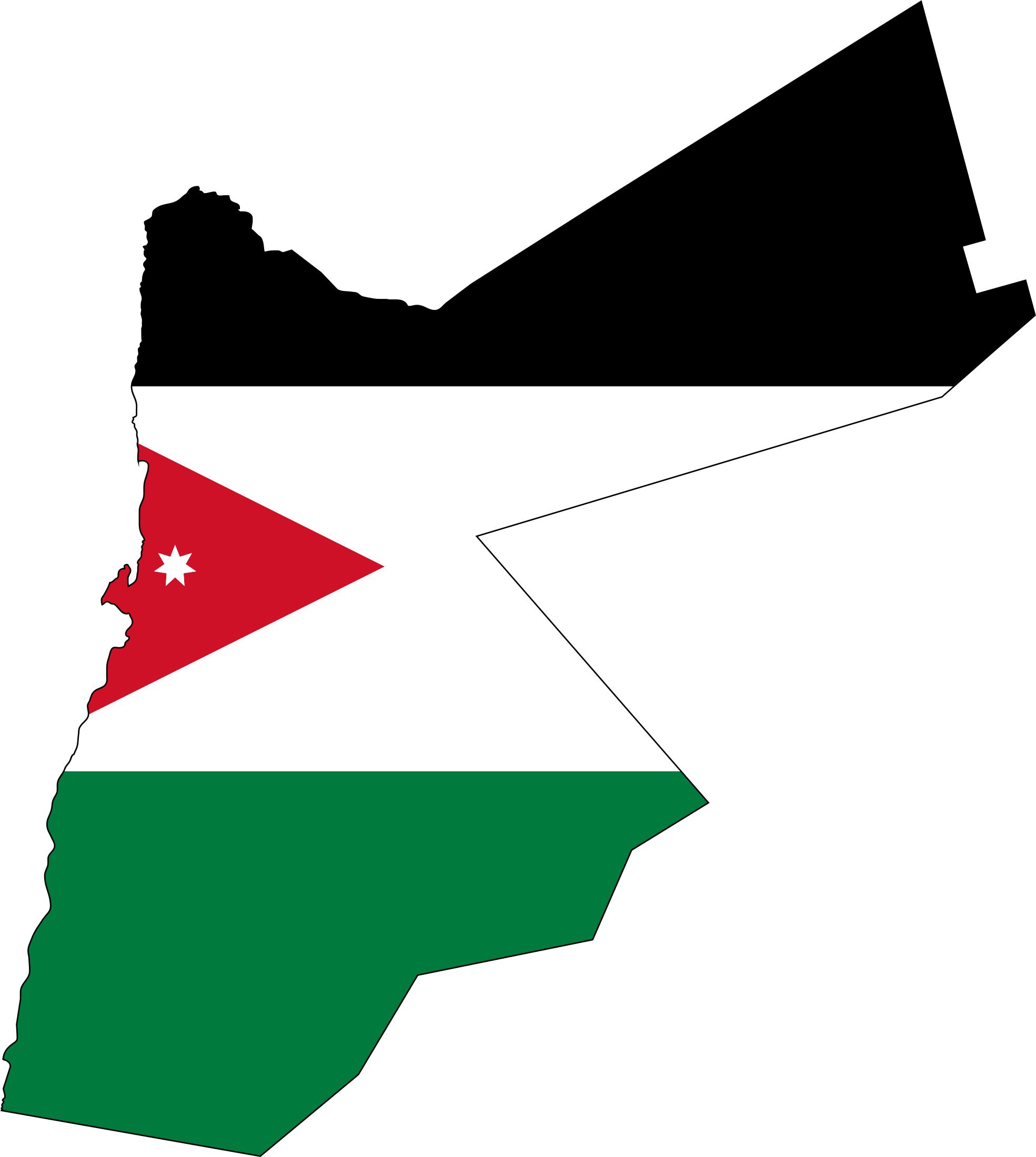 Jordan Map Flag With Stroke png