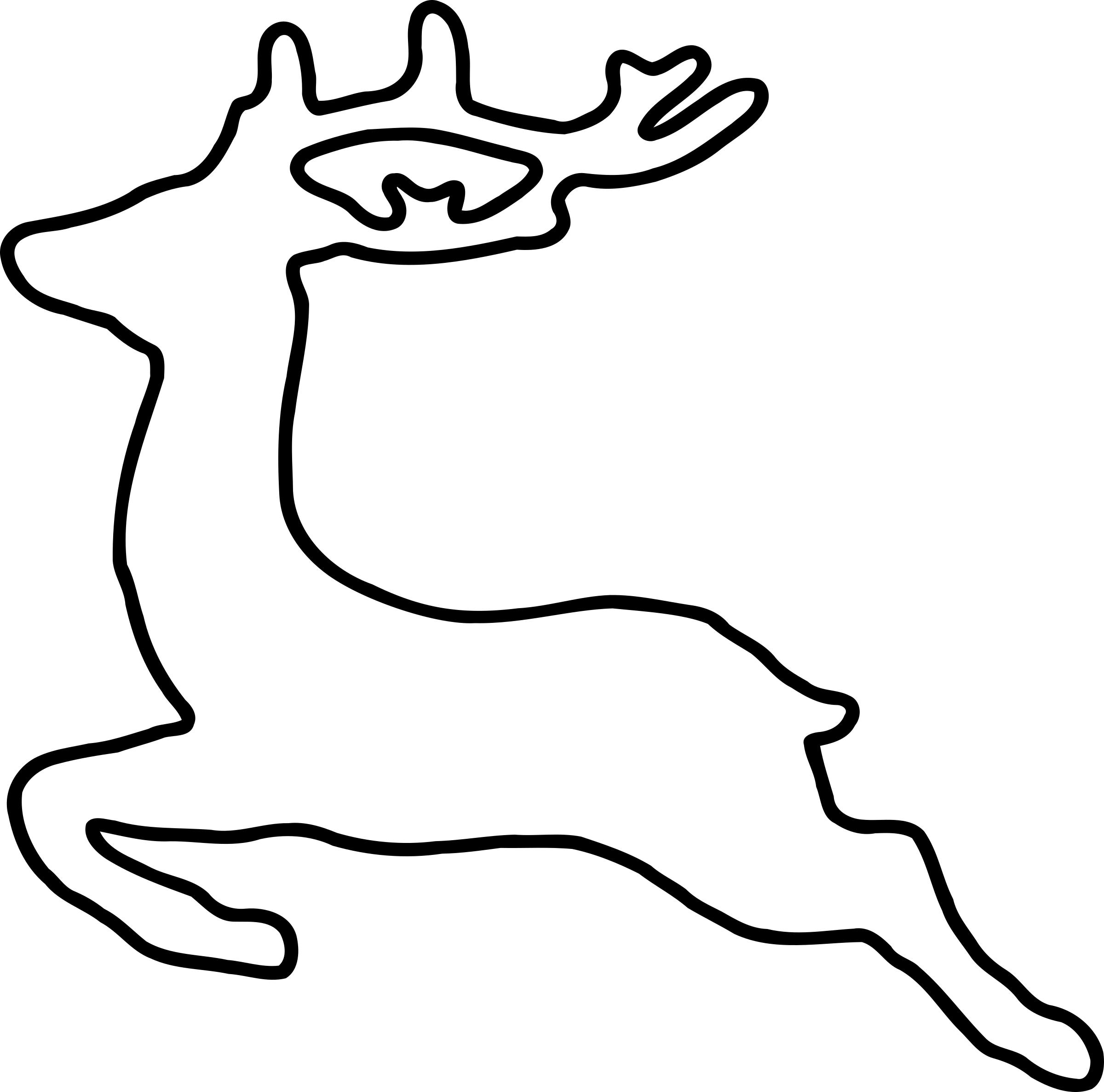 Jumping Deer Silhouette PNG icons