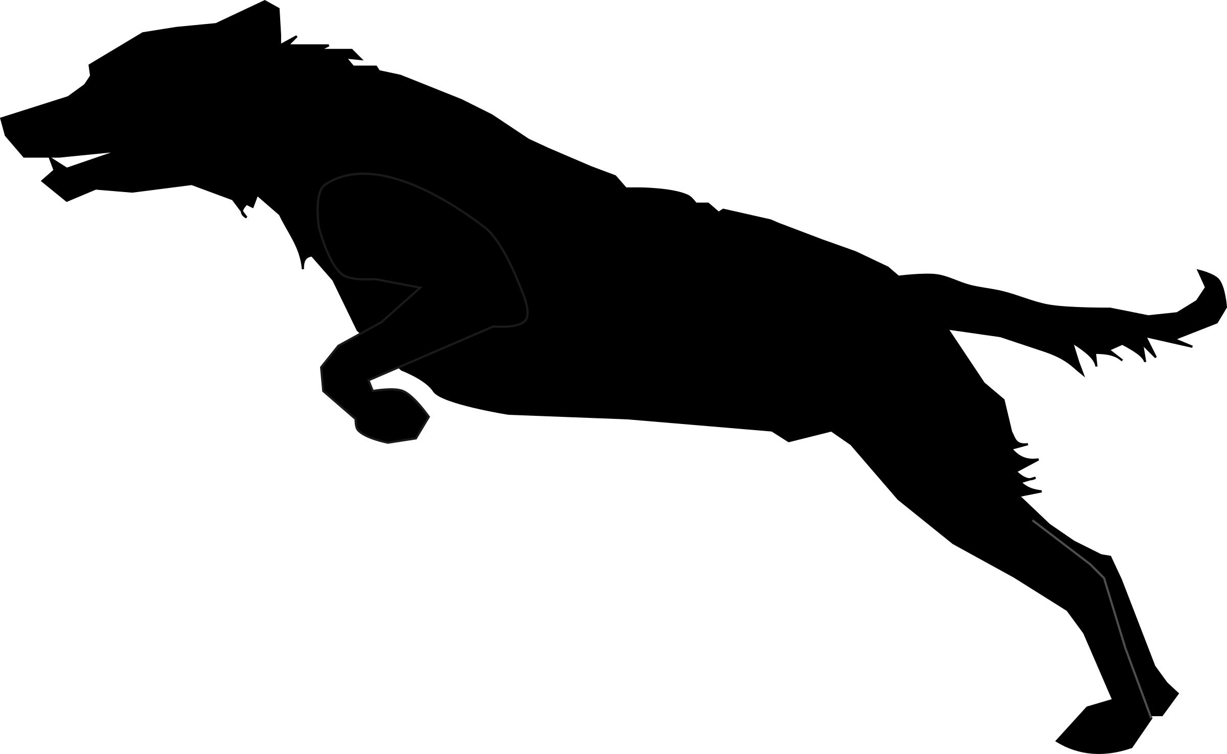 Jumping Dog Silhouette png