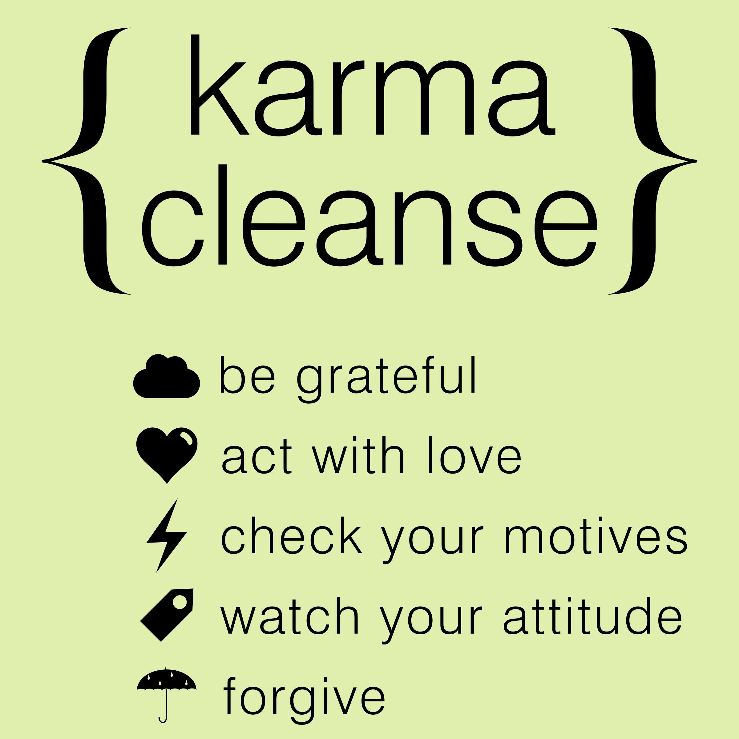 Karma Cleanse Typography png
