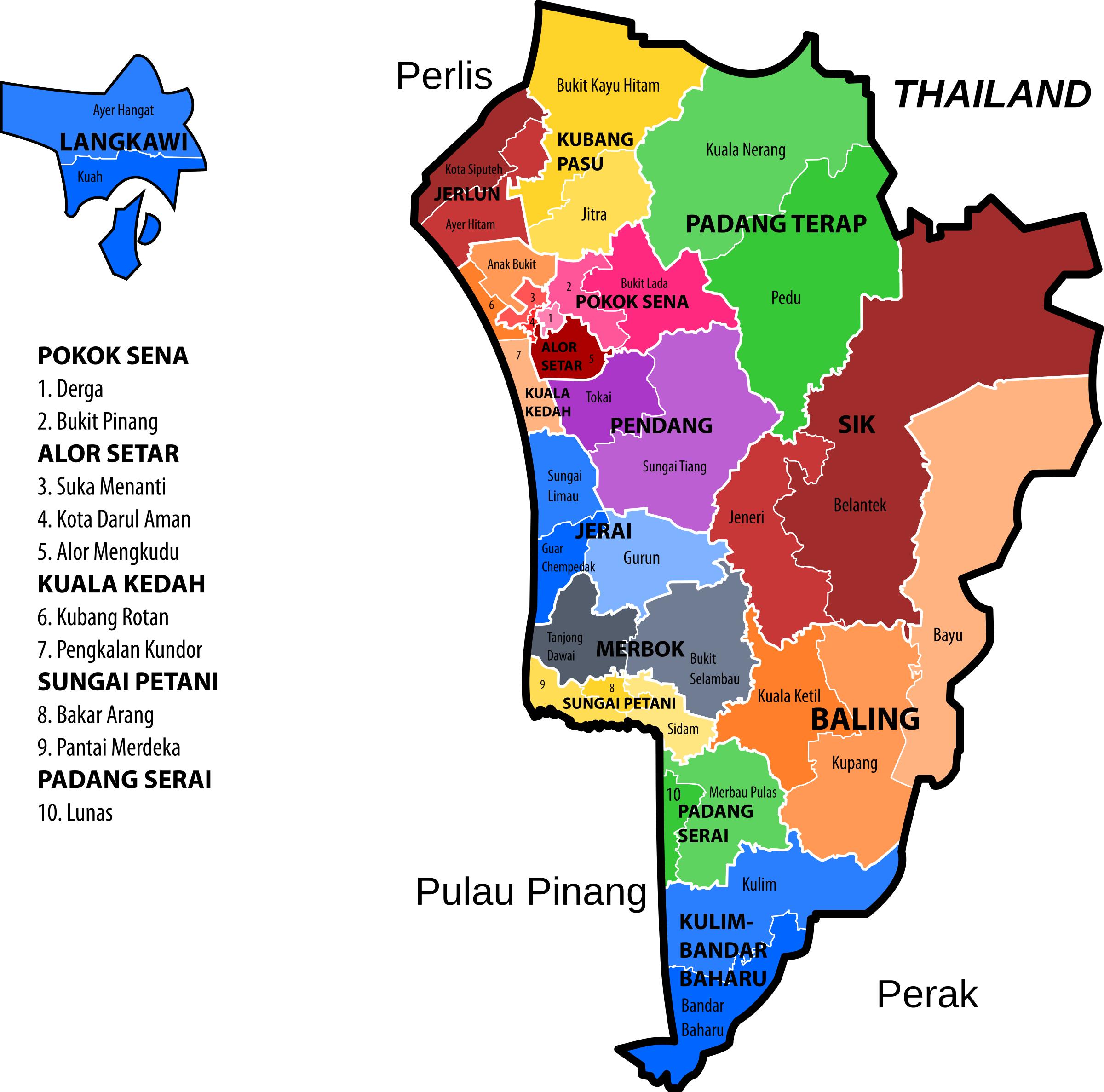 Kedah new electoral map (March 2017) png