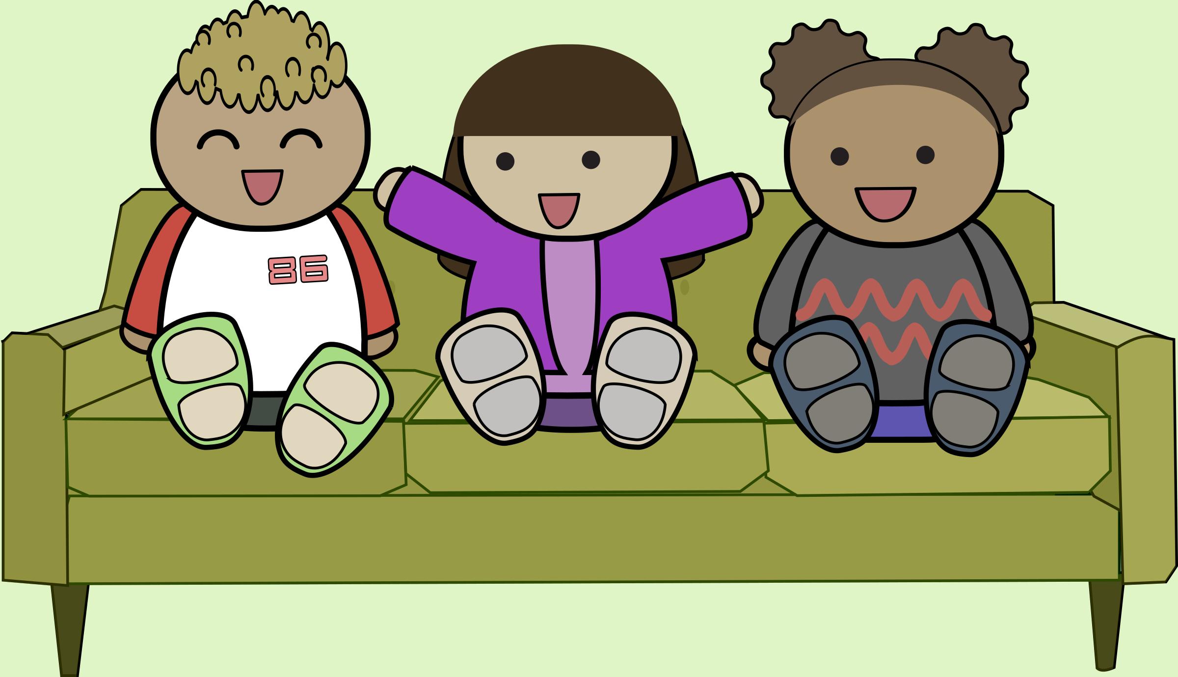 Kids on a sofa png
