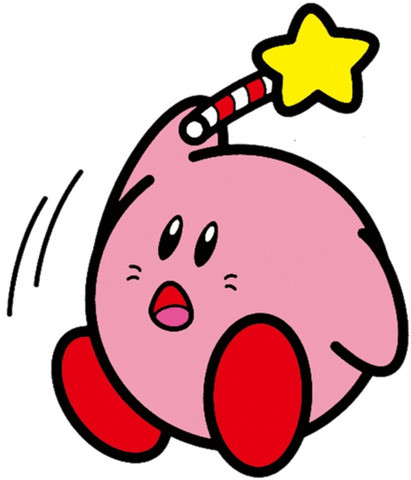 Kirby Holding A Magic Stick png