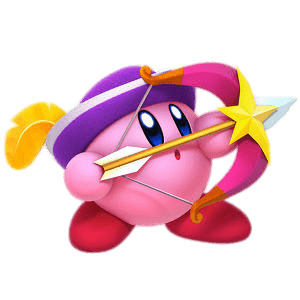 Kirby Shooting An Arrow PNG icons