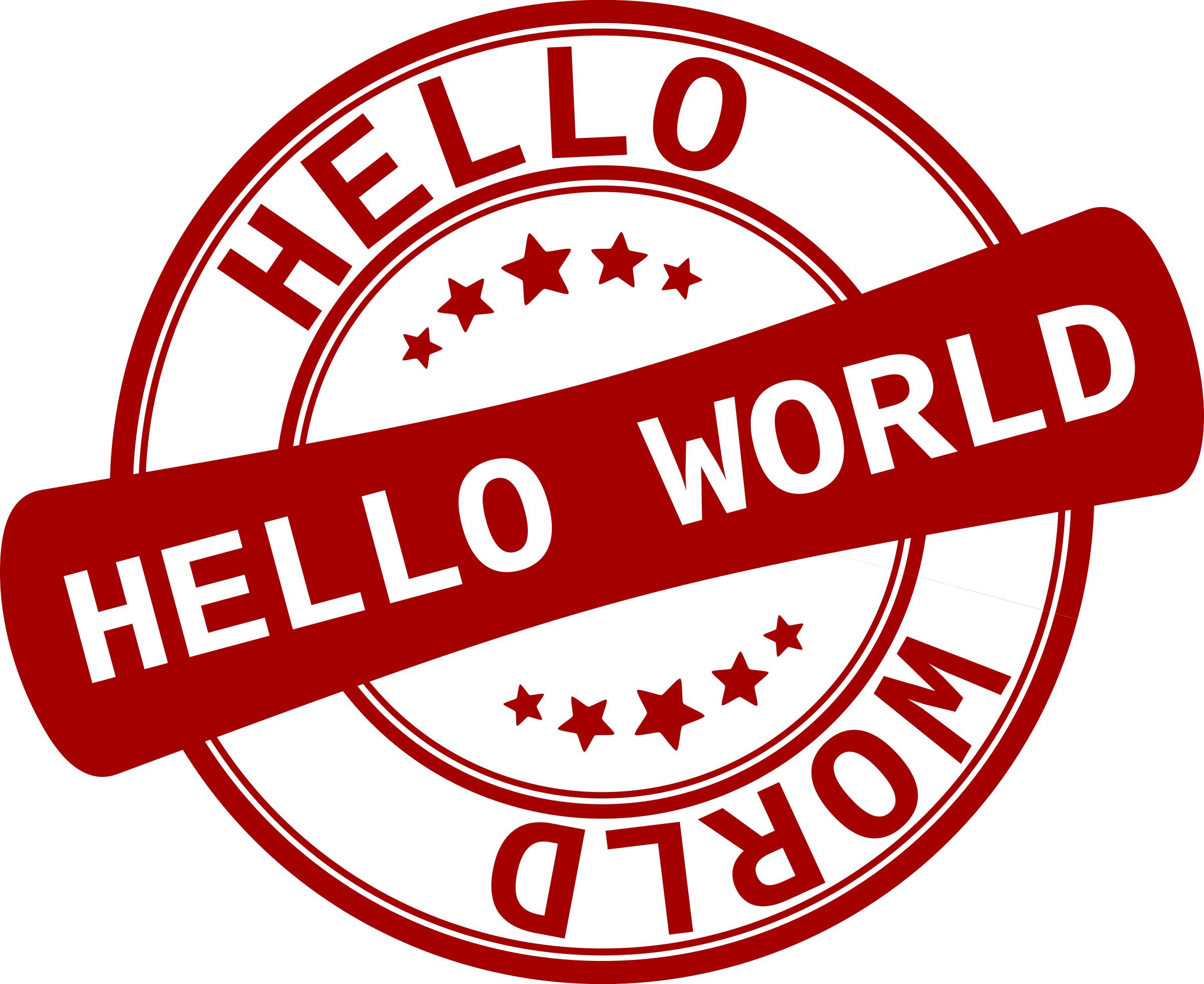 Label Hello World png