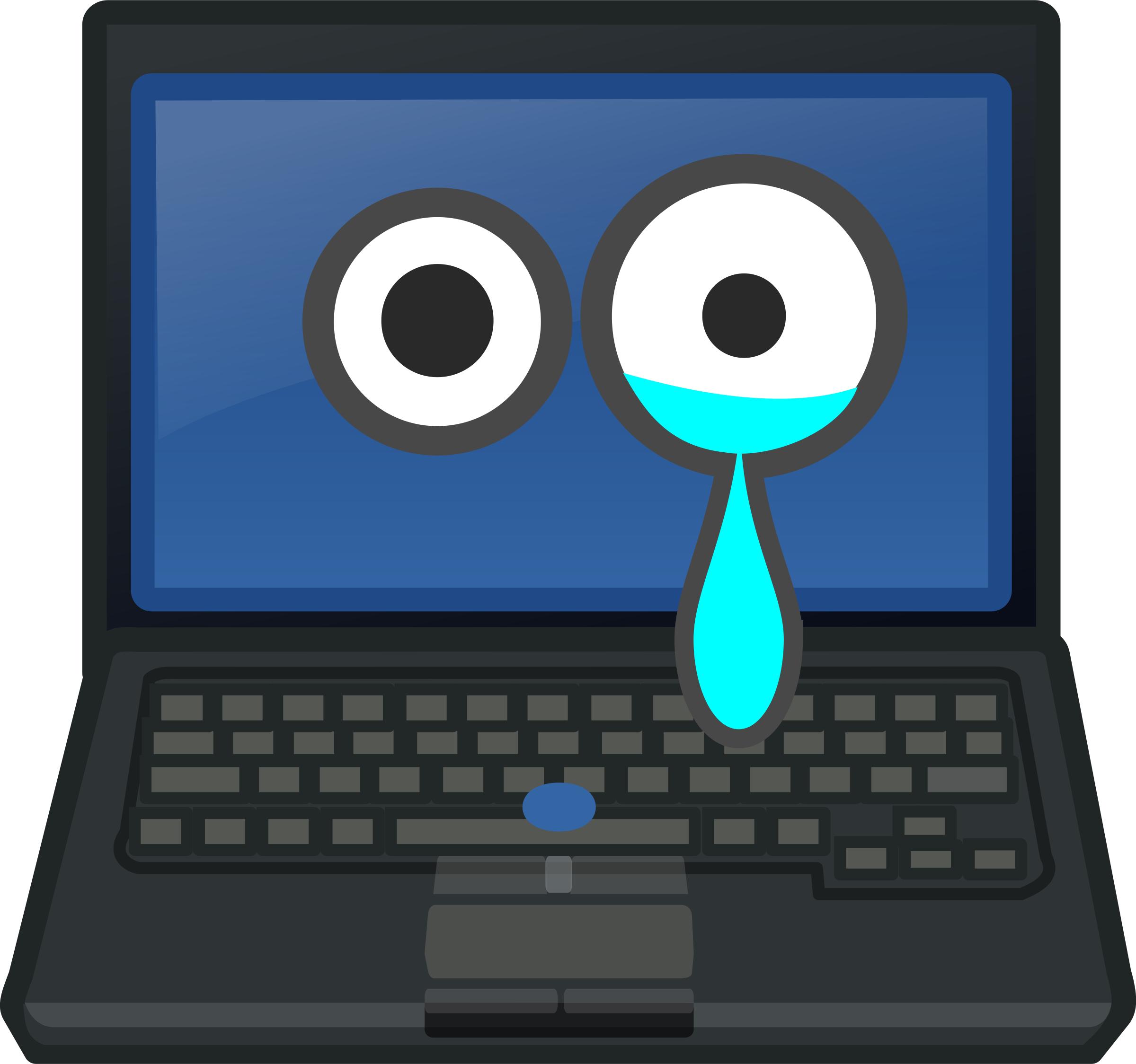 Laptop Crying Eye Contact png