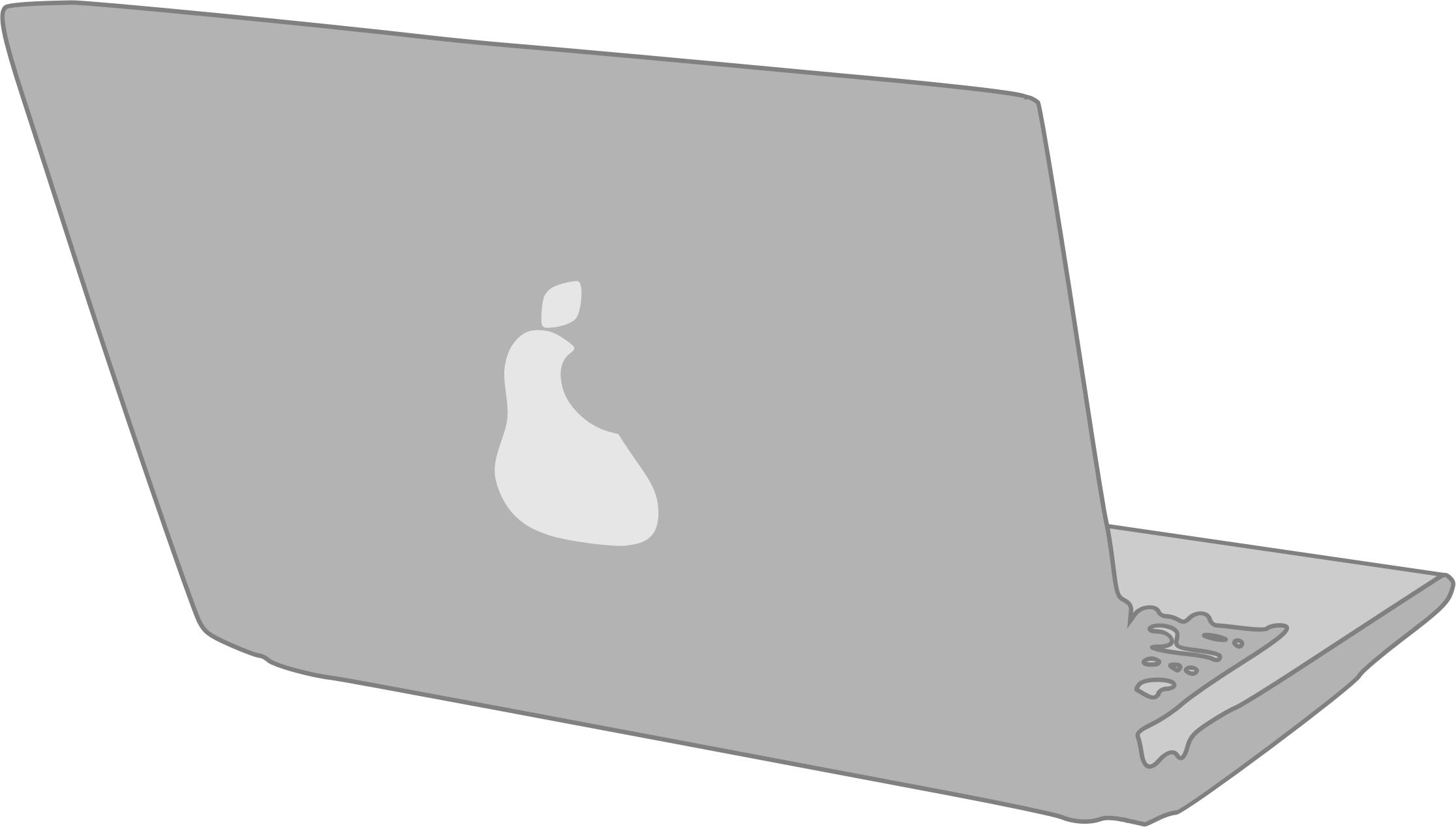 Laptop from rear png